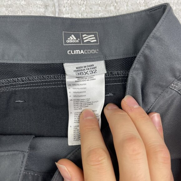 Adidas ClimaCool Golf Shorts Mens Size 36 Grey 3-Stripes Lightweight AE7002 - Picture 4 of 13